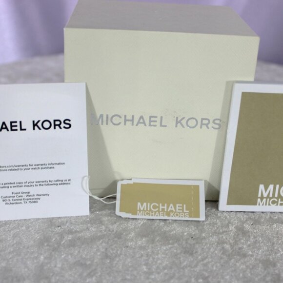 Michael Kors NEW Men’s Black Stainless Steel Watch Gold Accents $250 Retail - Picture 6 of 7